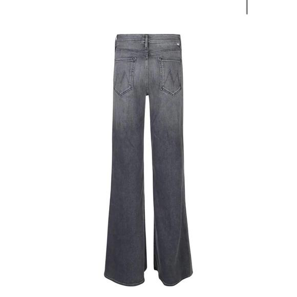 NWOT Mother Roller Heel GrayWashed Black Wide Leg Jeans X Marks the Spot 29